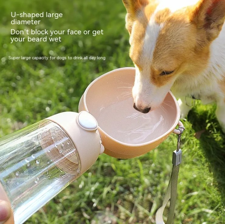 The MelloSip - 2-in-1 Portable Dog Water Bottle + Food Bowl